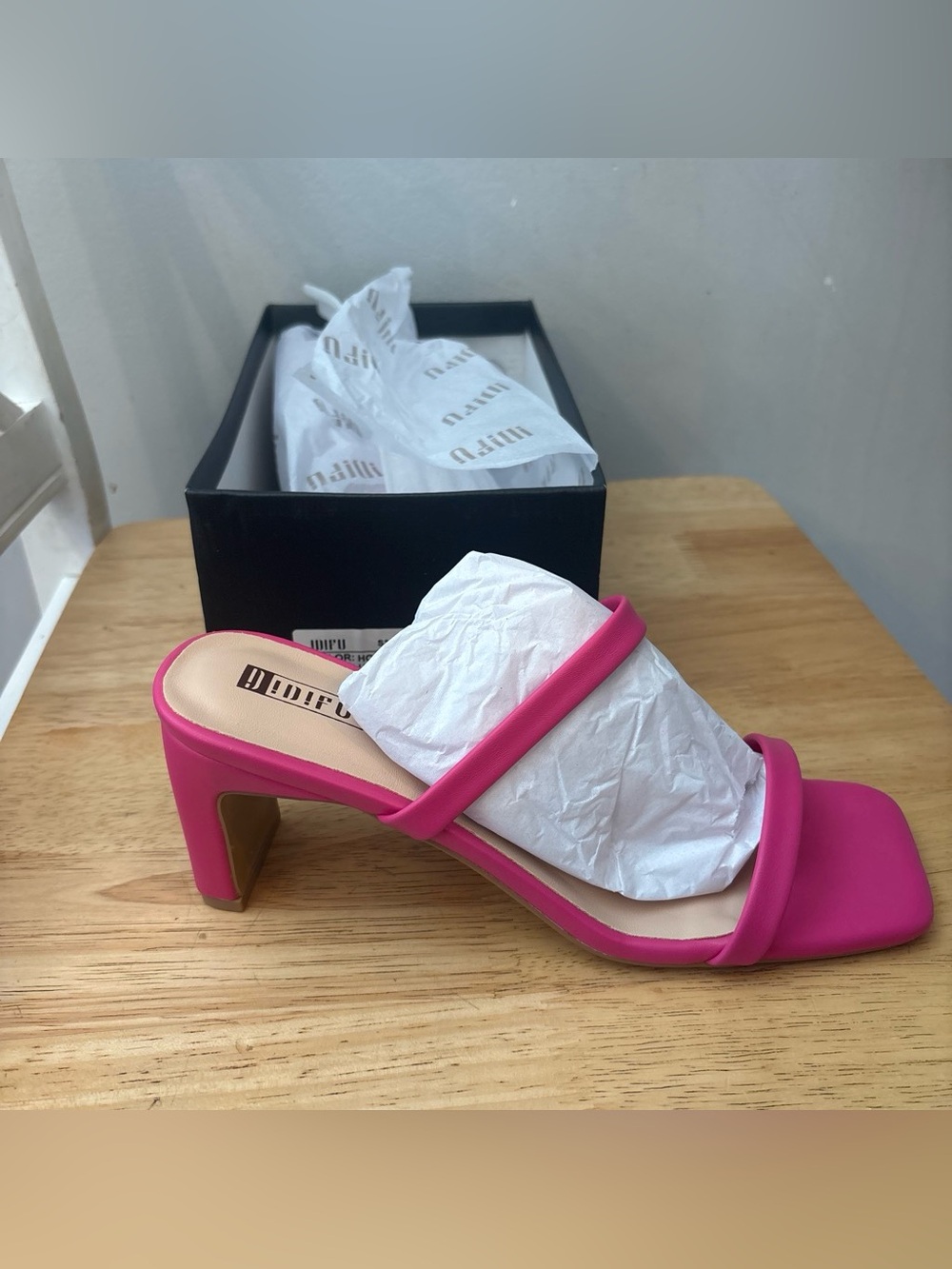 Hot Pink Strap Heel Sandal